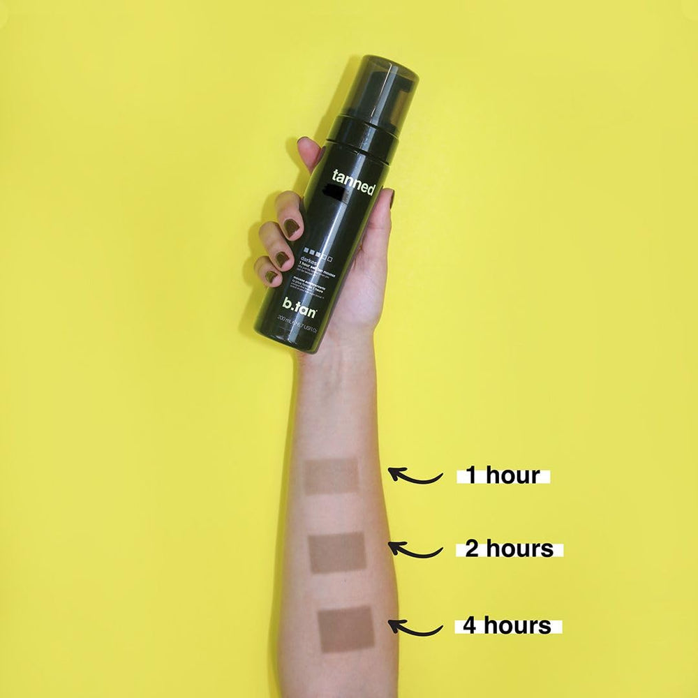 B.TAN 6.7 oz bottle supports multiple tanning sessions.