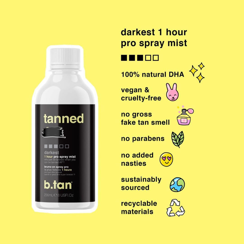 B.TAN 8-level spray control for customizable depth.