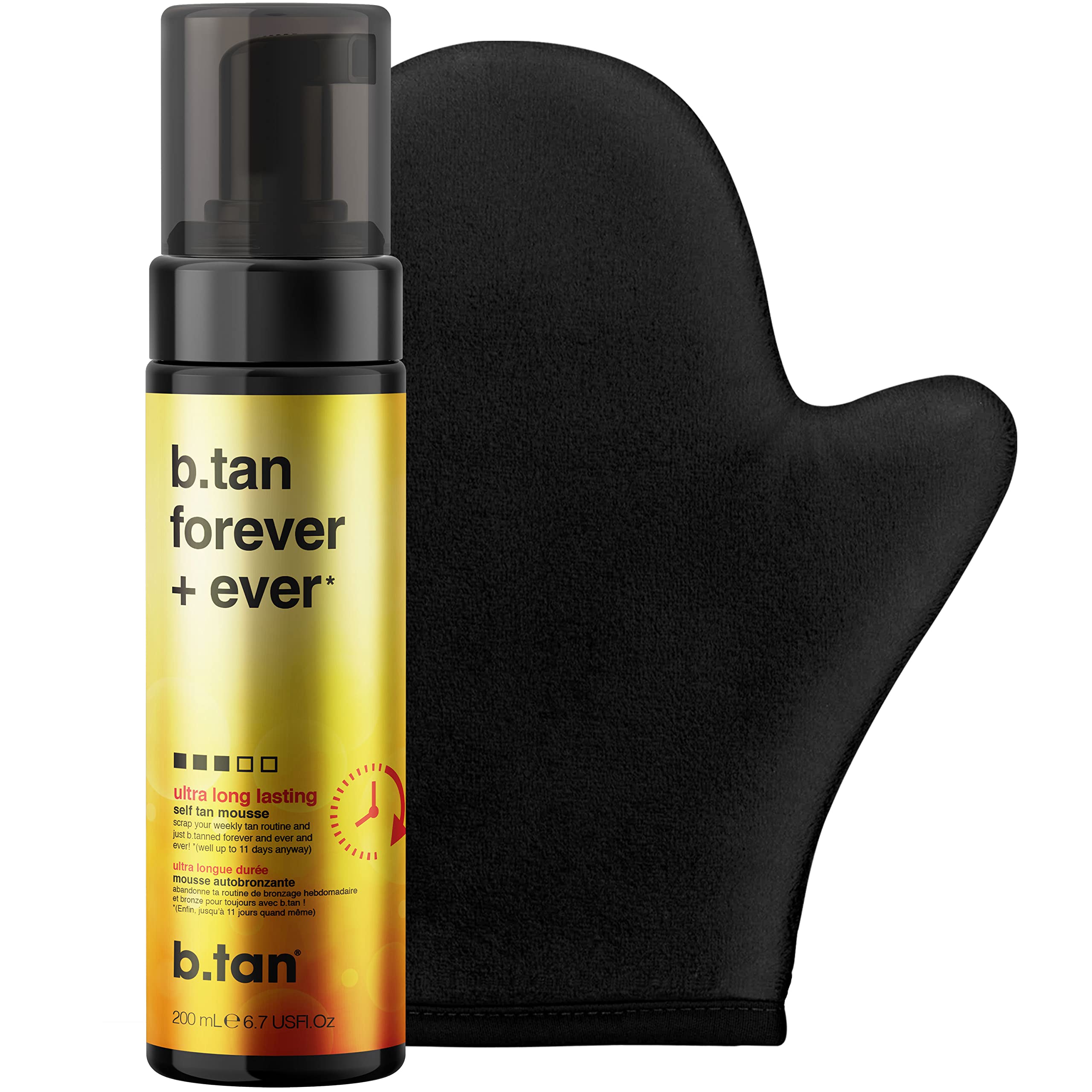 B.TAN Forever Bundle tanning mousse close-up for even, buildable color
