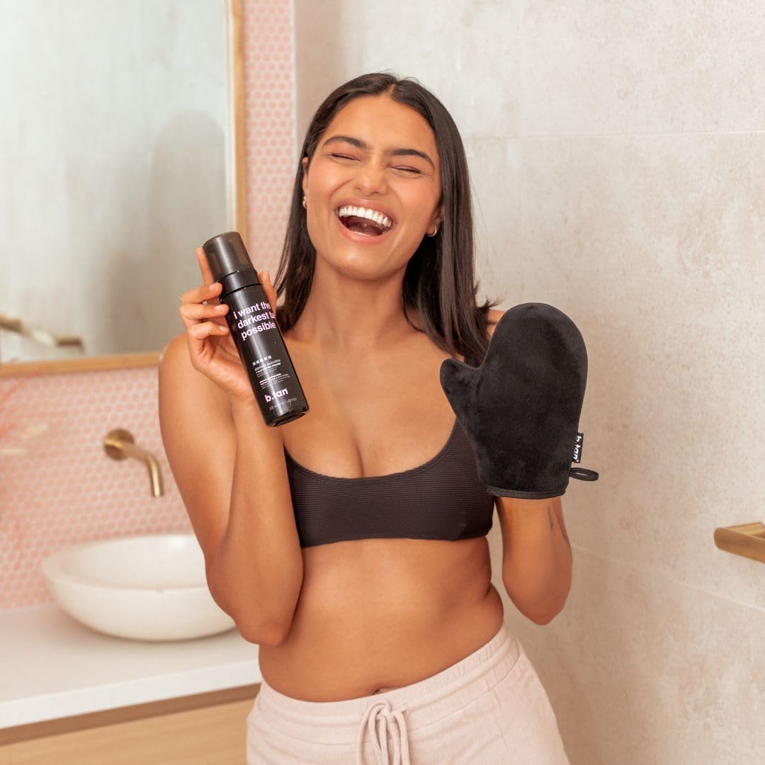 B.TAN Pack of 2 Ultra Dark mousse bottles provides extended tanning options.