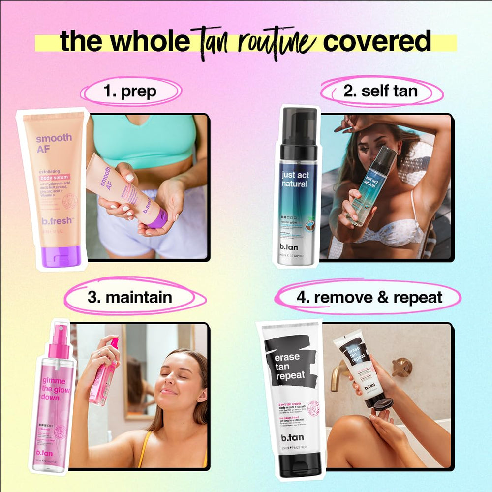 BTAN Pro tip: elbows, knees, ankles prepped for even blending