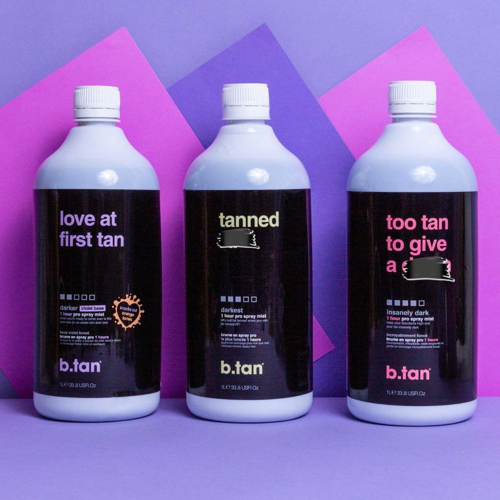 B.TAN vegan-friendly formula for radiant skin.