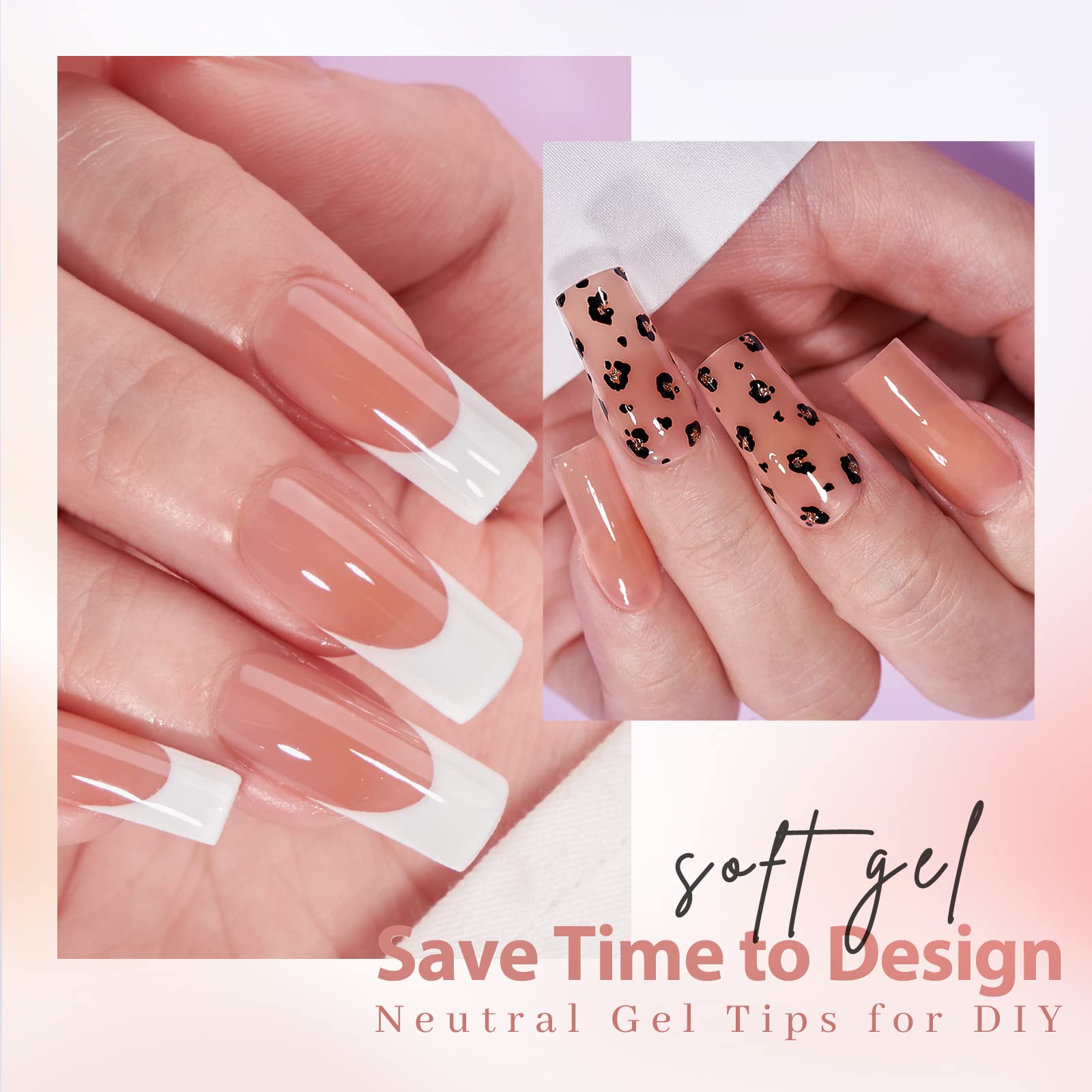 BTArtbox 15 sizes square nail tips image shows easy size matching for a personalized fit