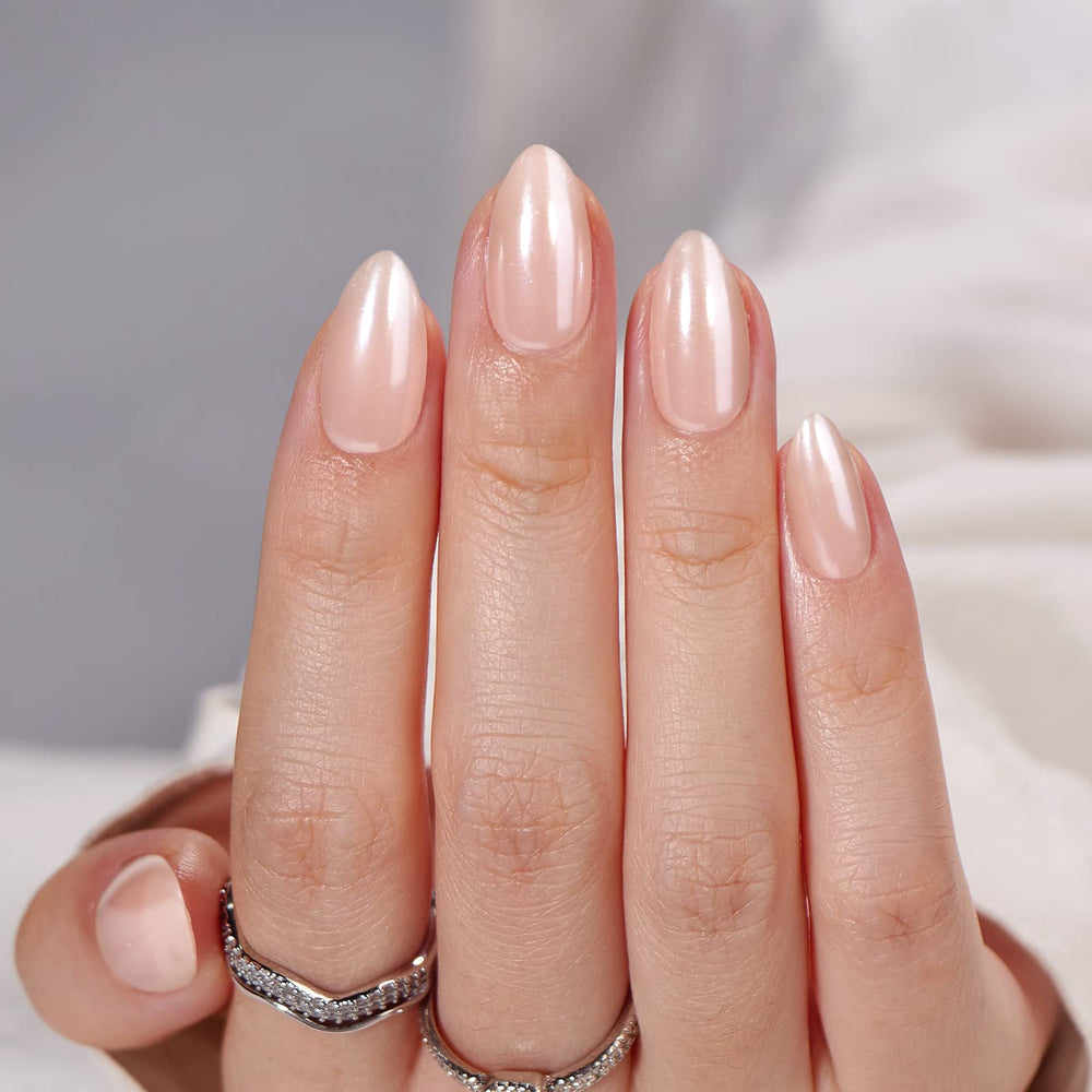 BTArtbox Almond nails show soft gel fit for natural everyday wear.