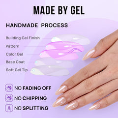 BTArtbox champagne glazed nude nails with glossy finish