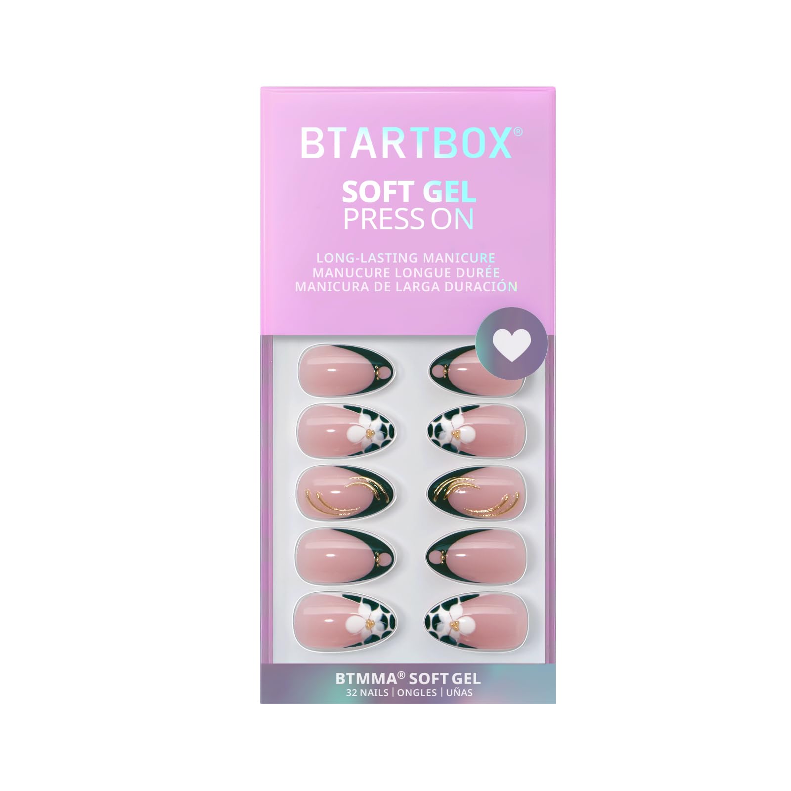 BTArtbox Christmas-green nails on hand, ready-for-holiday styling versatility