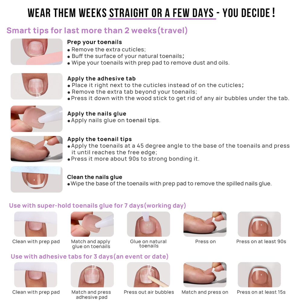 BTArtbox chrome press-on toenails close-up highlights glossy pink finish.