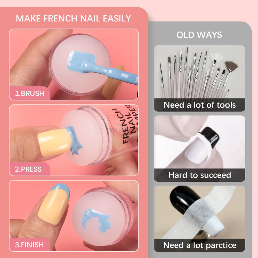 BTArtbox diseños francesas para uñas, estilo versátil para distintos estilos.
