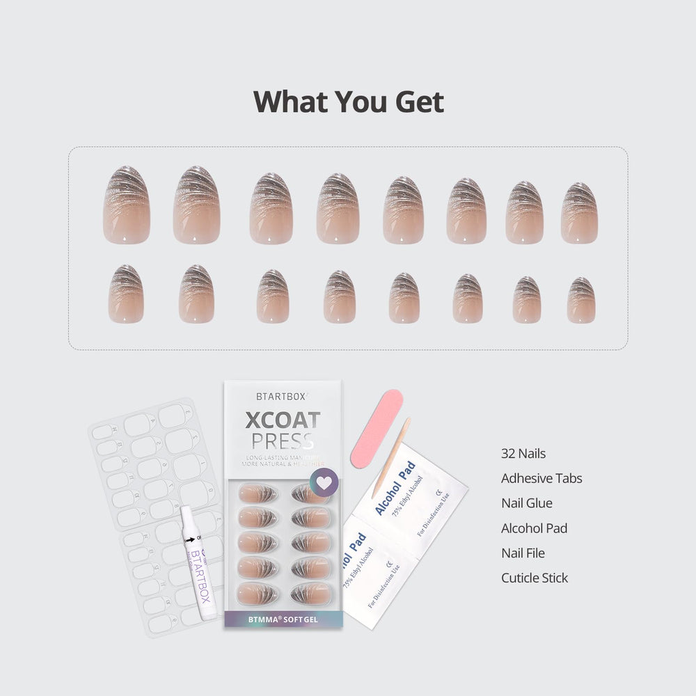 BTArtbox 32-nails box image highlights complete kit for seamless at-home manicures