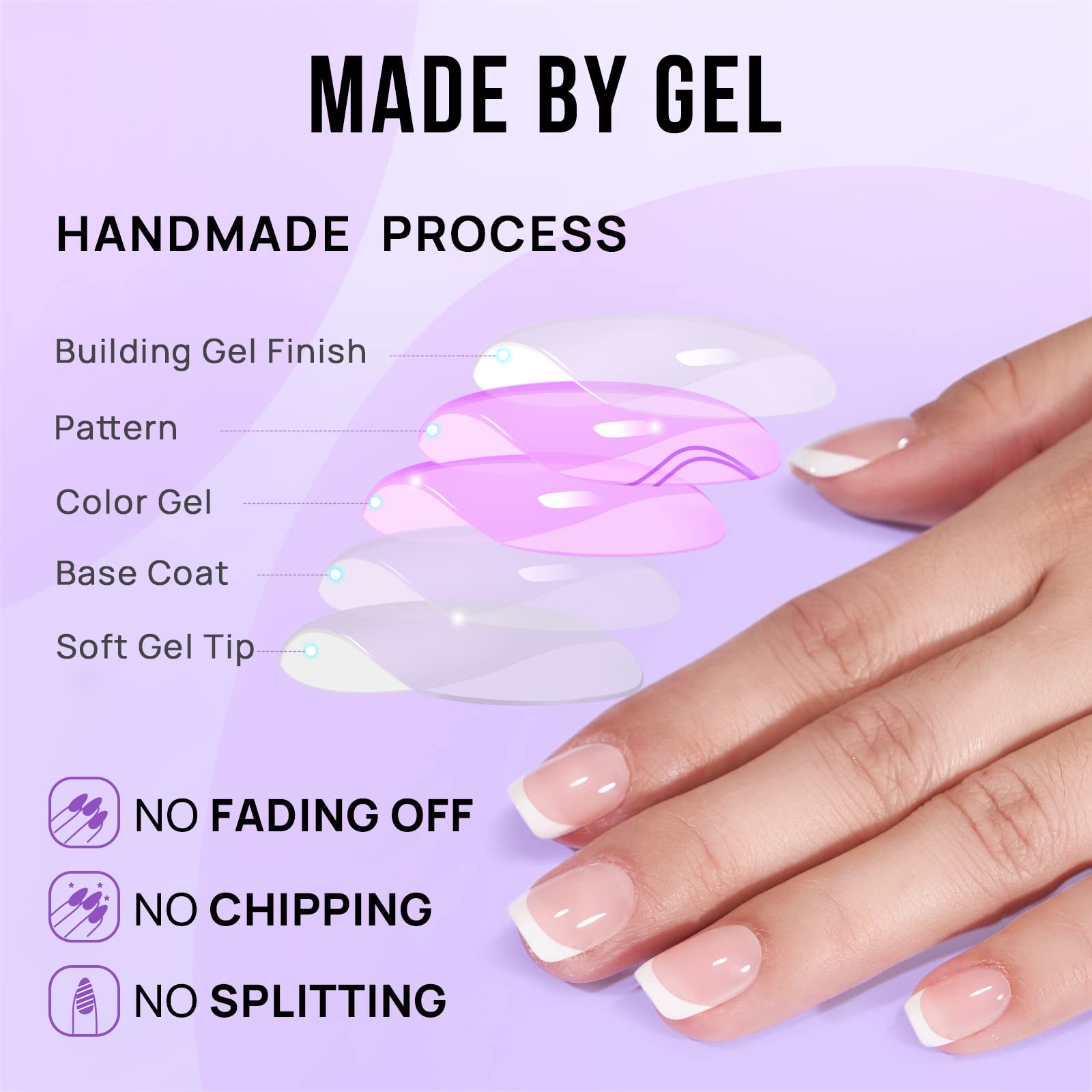 BTArtbox application shot with nail glue demonstrates quick, secure adhesion