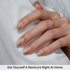 BTArtbox application scene shows quick DIY manicure in minutes with professional-looking results