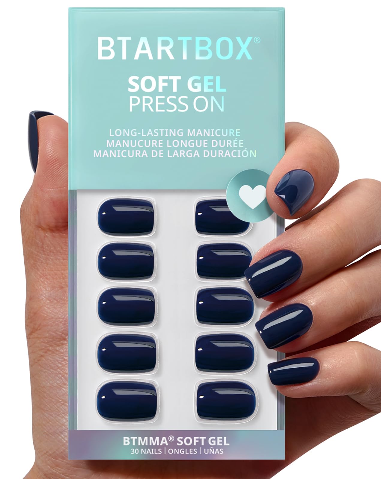 BTArtbox Haunted Sapphire nails swatches show rich navy color for winter style.