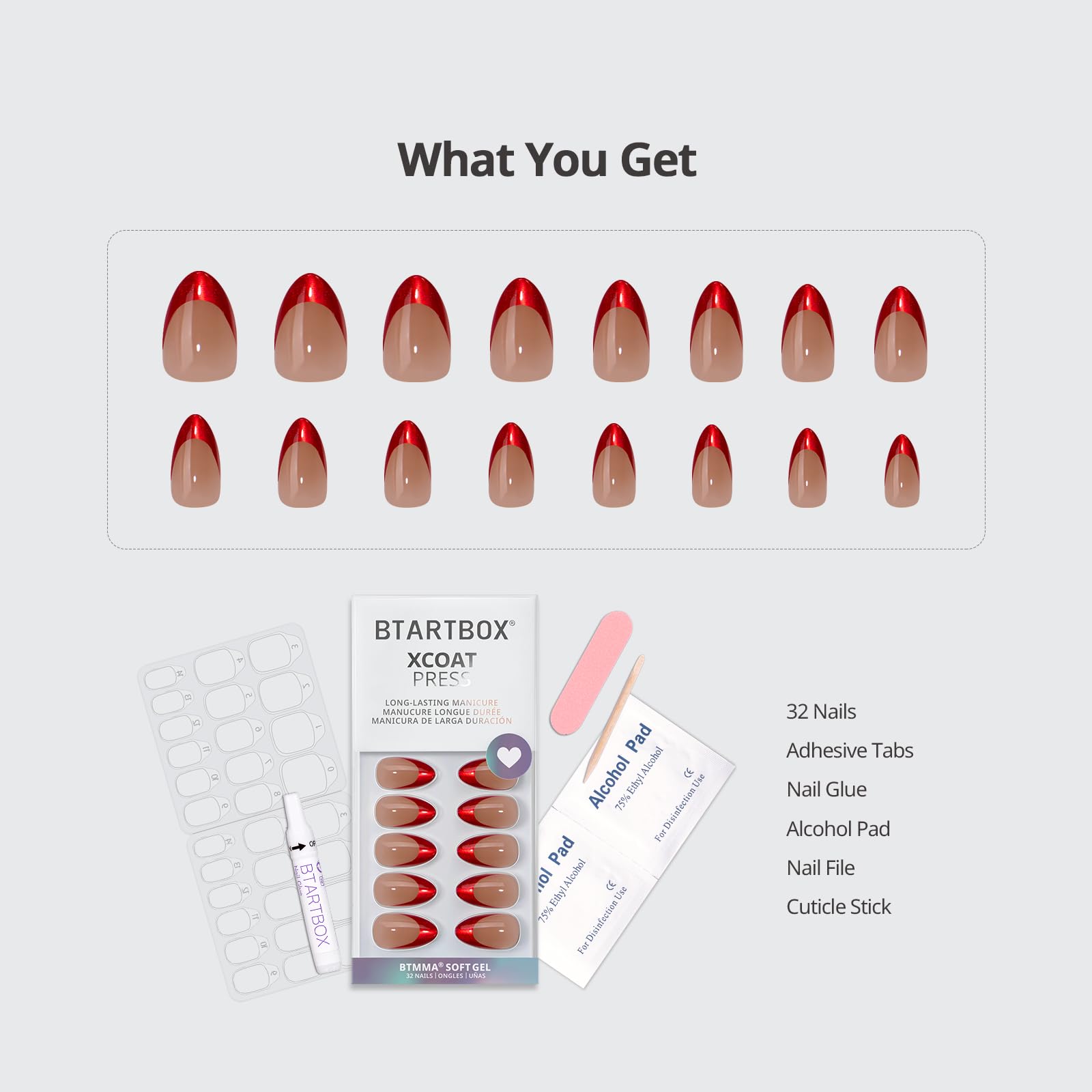 BTArtbox Gel glue application on nails for strong, durable hold.