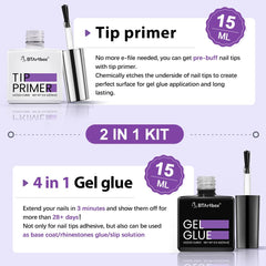 BTArtbox nail tips adhesion is enhanced with proper drying for strong nail extensions.