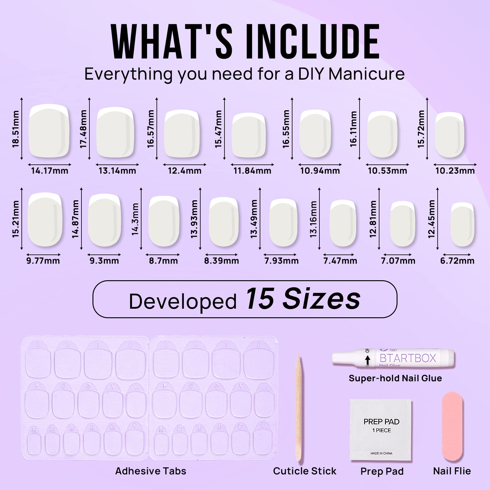 BTArtbox prep pad helps clean nails before application.