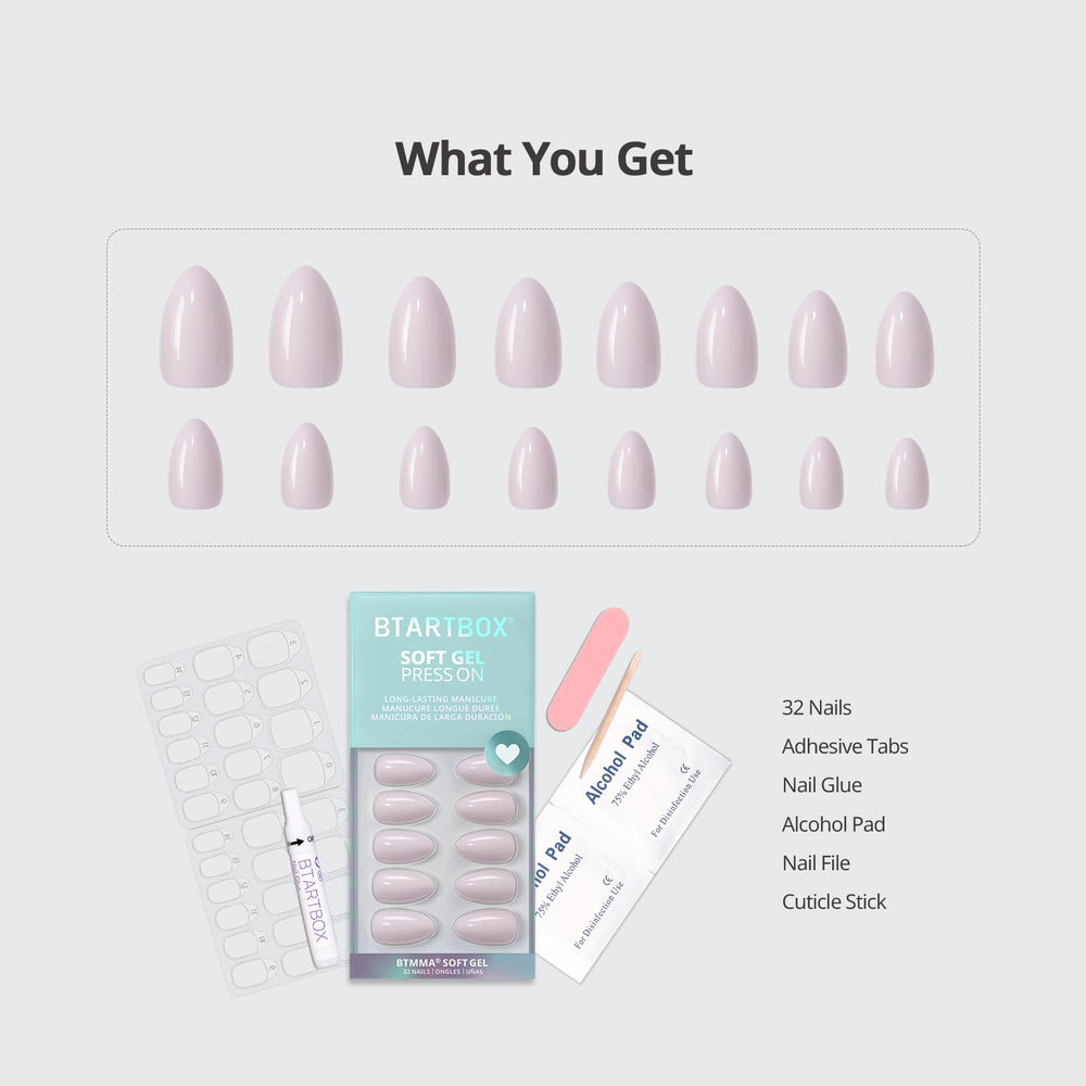 BTArtbox 32-nails 16-sizes display showing complete kit for precise fit