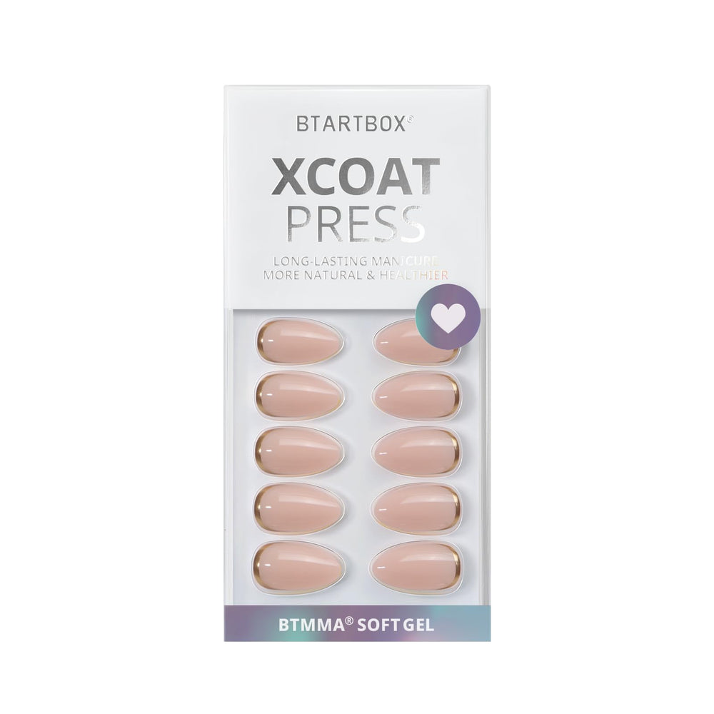 BTArtbox nails worn on hand demonstrating natural almond shape and everyday durability.
