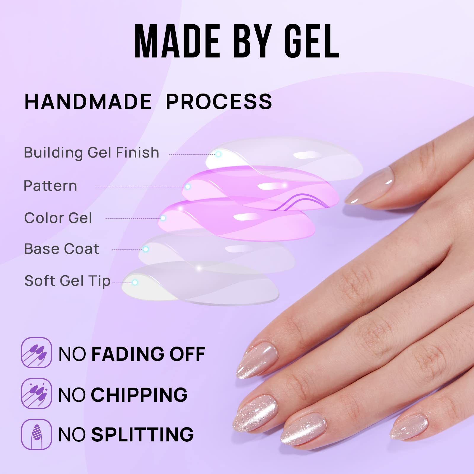 Aurora Cat Eye nails glow under light with subtle shimmer