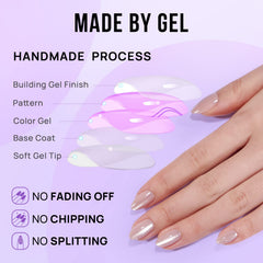 Aurora Cat Eye nails glow under light with subtle shimmer