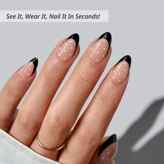BTArtbox press-on nails kit applied for quick at-home manicure.