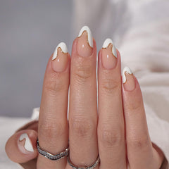 BTArtbox nails with gold foil detail for standout event look