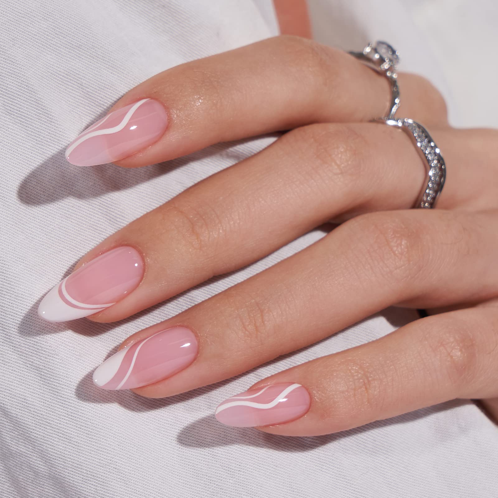 BTArtbox Press On Nails Medium application steps demonstrate easy glue-on process and fit