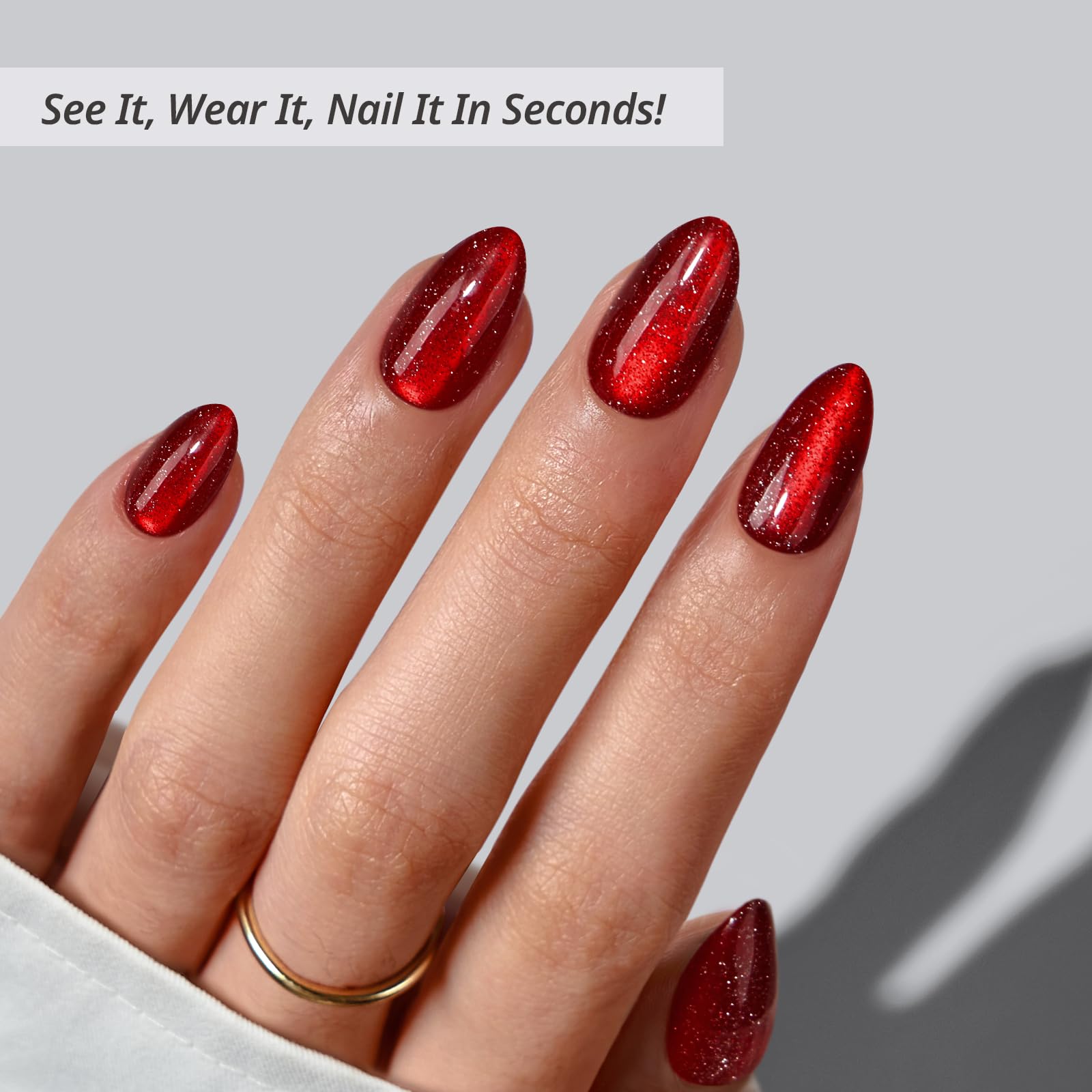 BTArtbox deep red almond nails—long-lasting chip-free wear