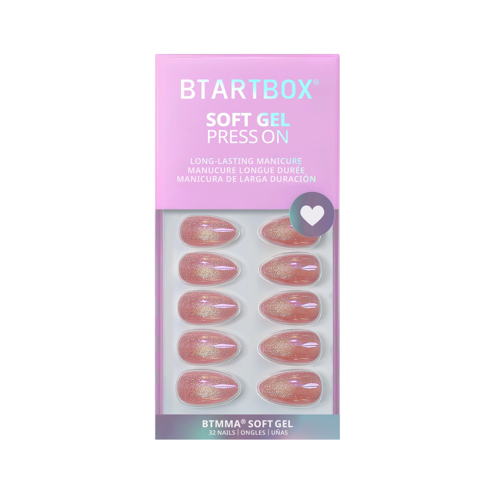BTArtbox pink-cat-eye almond nails in-use on hand during daily tasks