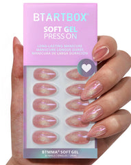 BTArtbox pink-cat-eye almond nails kit for easy at-home manicure