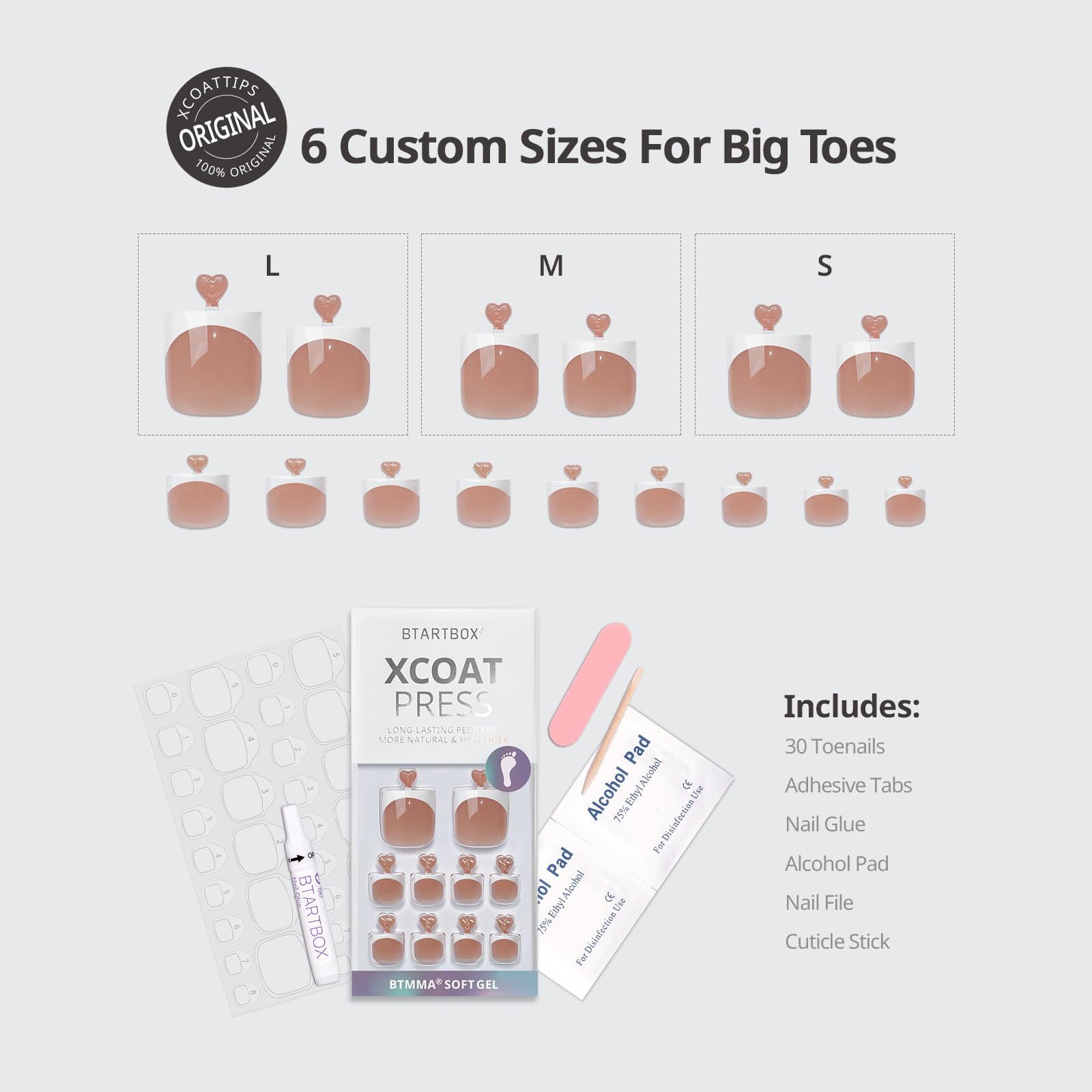 BTArtbox thick-tip toenails at 2mm offer added protection and comfort