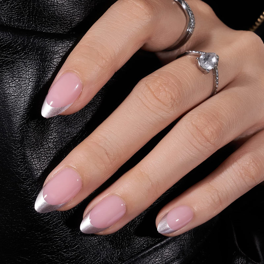 BTArtbox Rock Me nails close-up with almond shape and glossy gel finish.
