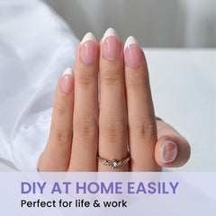 BTArtbox short almond nail tips 16-sizes chart demonstrates precise fit options for customization