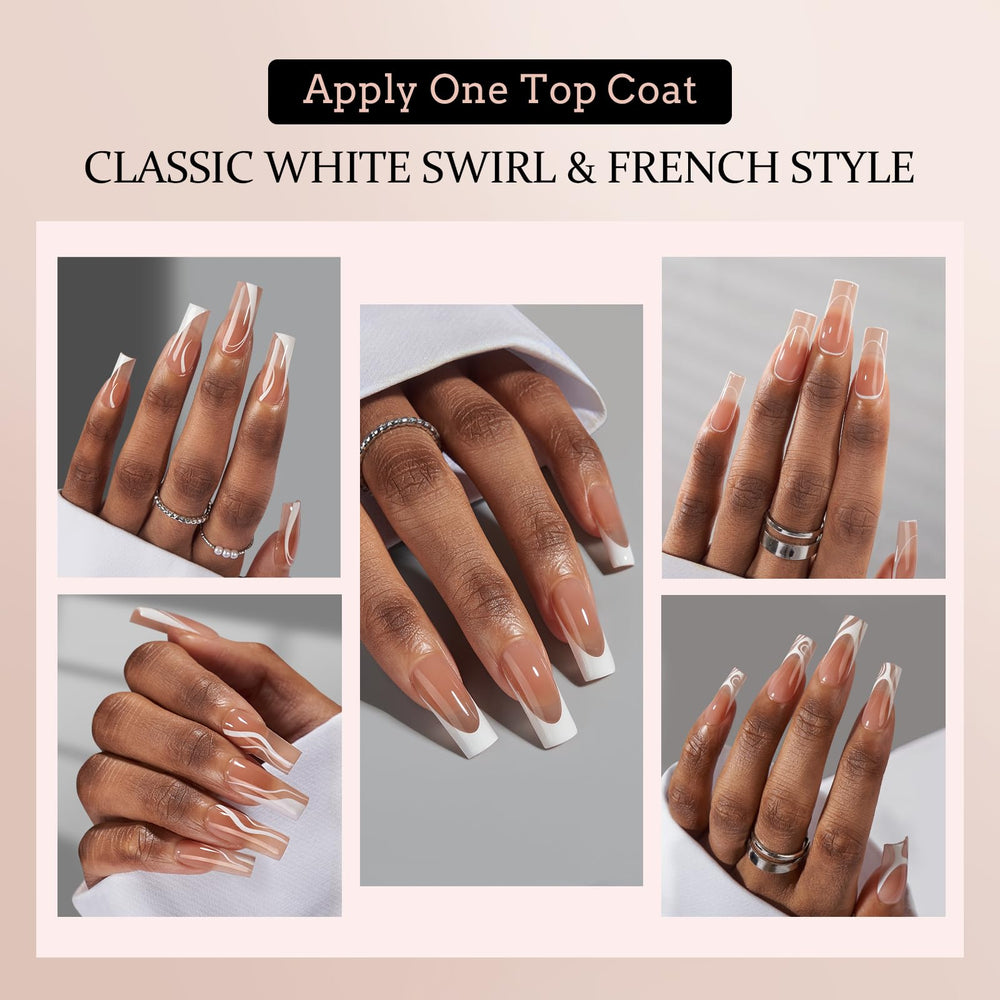 BTArtbox short coffin nail tips during application show quick DIY manicure