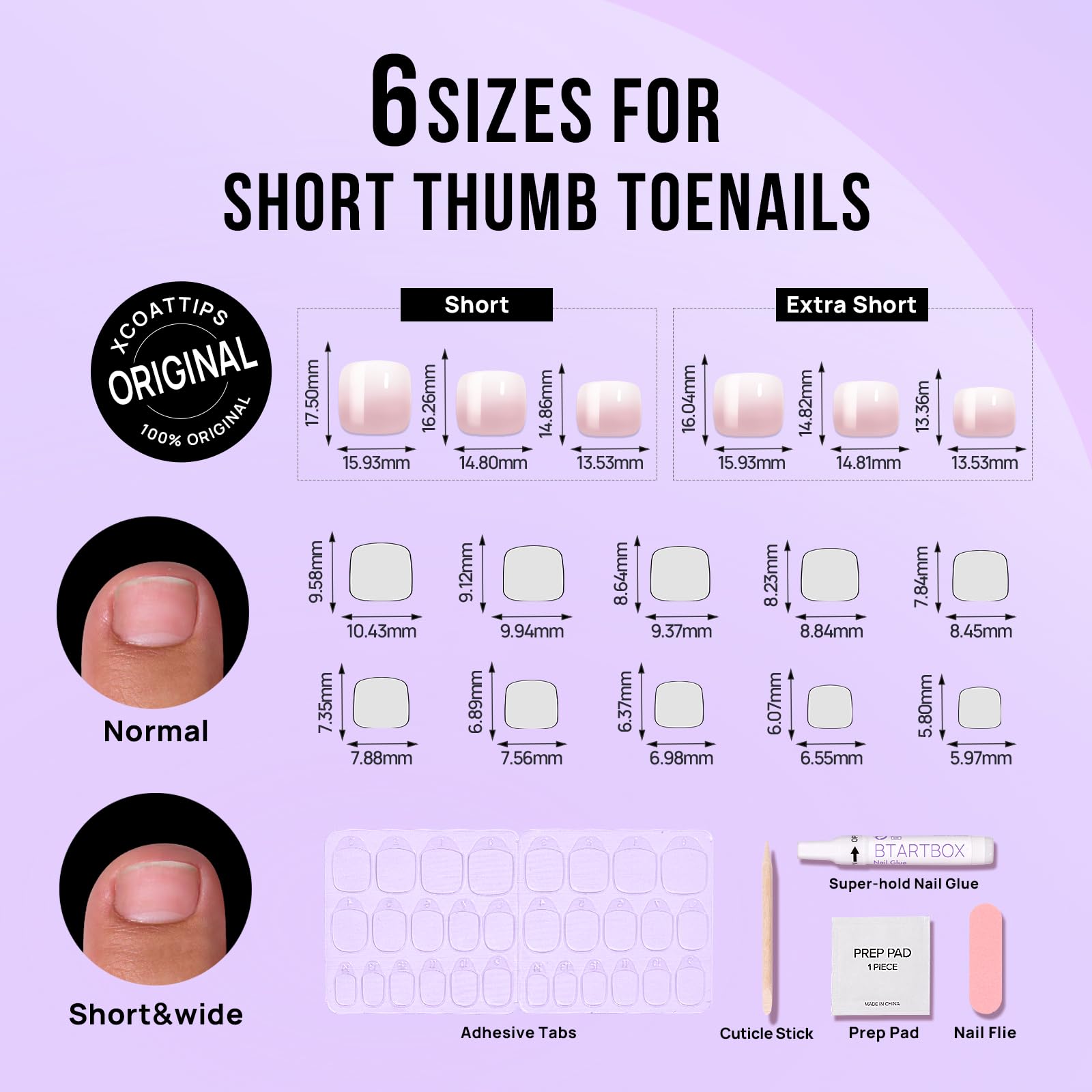 BTArtbox short square nails offer natural pink gradient.