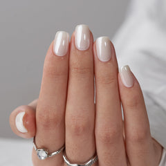 BTArtbox soft gel square chrome nails provide flexible fit for comfortable typing.