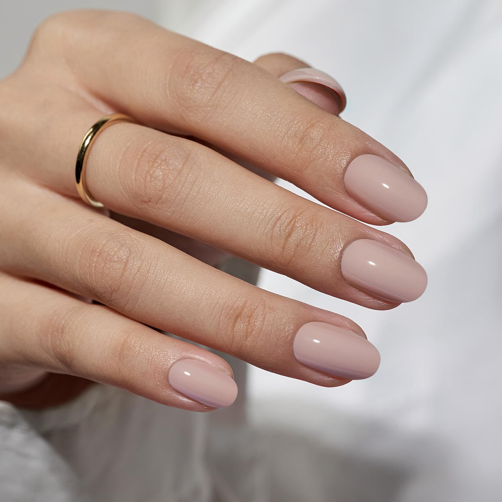 BTArtbox taro milkshake oval nails on hand offer salon-like precision and comfortable wear.