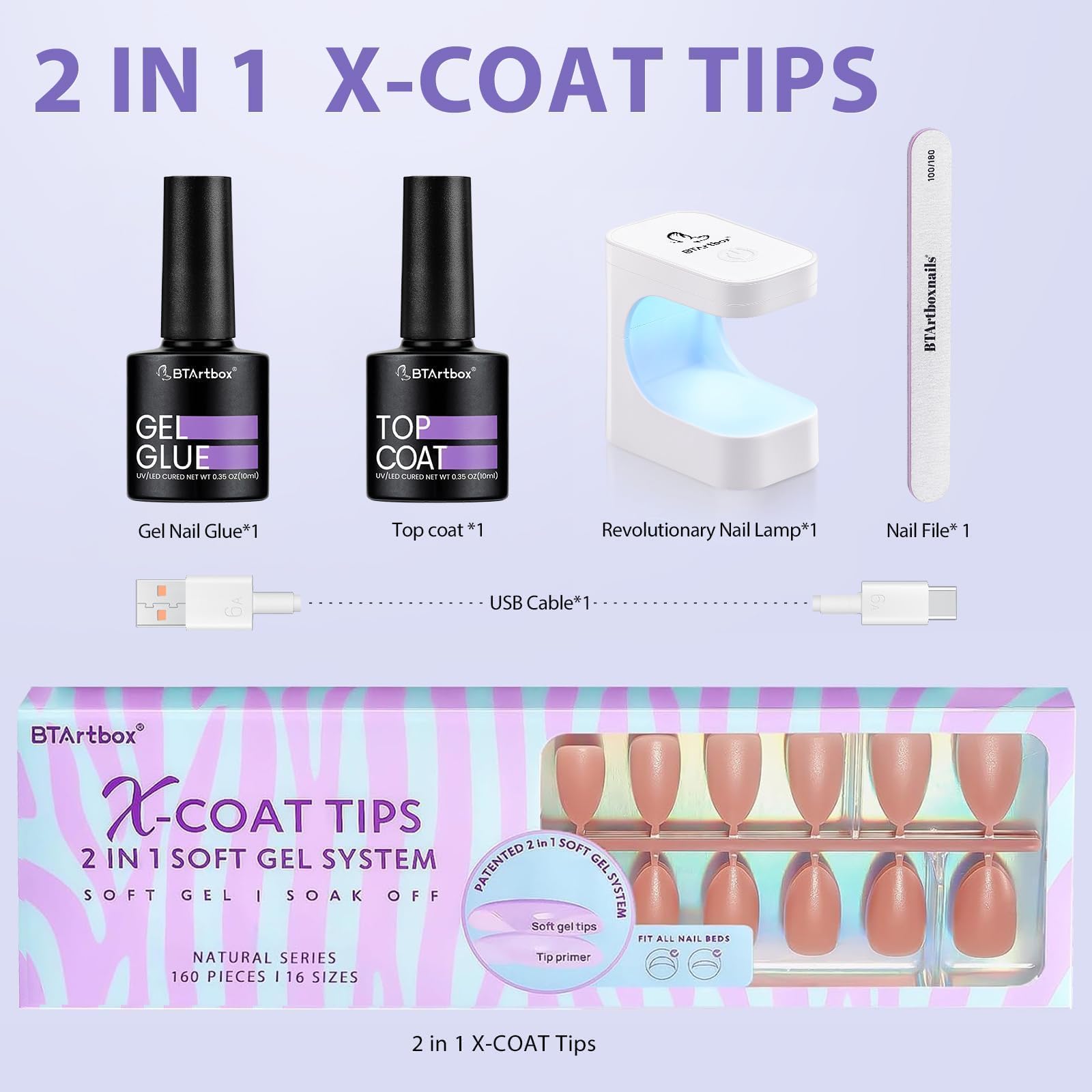 BTArtbox top coat nails delivers a glossy, protective finish.