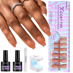 BTArtbox XCOATTIPS kit setup with all-in-one components for at-home nails