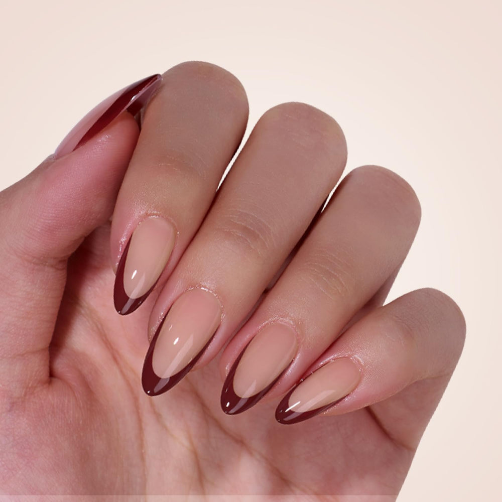 BTArtboxnails almond-shaped tips in soft gel for comfortable, natural-feeling wear.