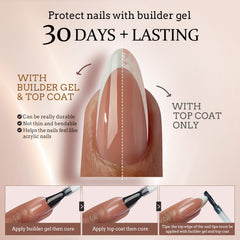 BTArtboxnails comfortable-fit tips for flat or curved nails with natural look