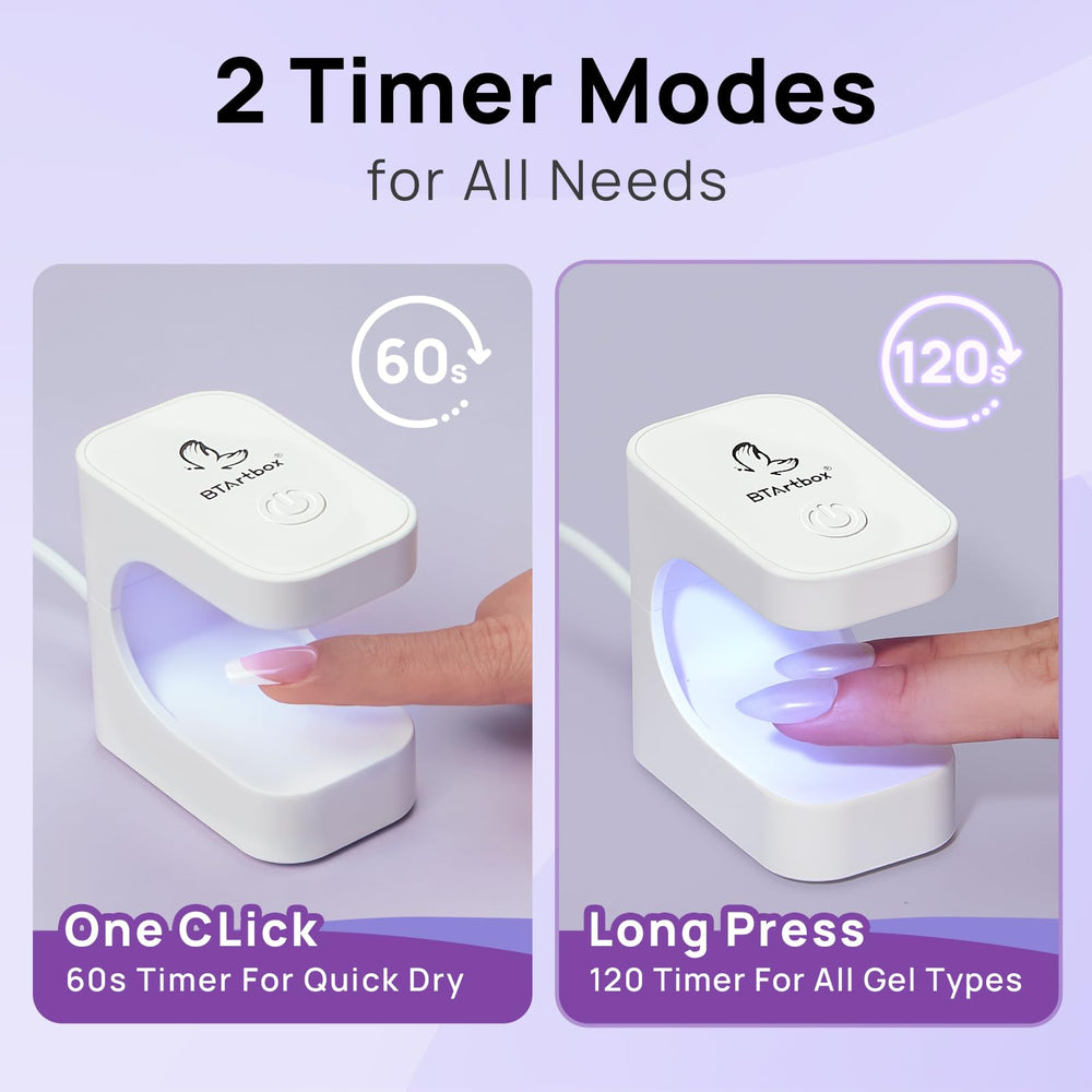 BTArtboxnails compact portable lamp design ideal for on the go nails.