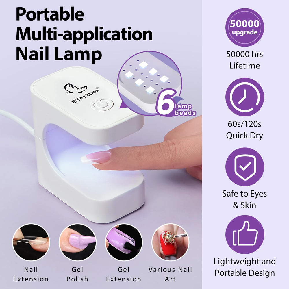 BTArtboxnails duo pack builder gel and top coat for complete nail set.
