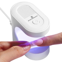 BTArtboxnails handy mini nail lamp front view showing quick gel cure on the go.