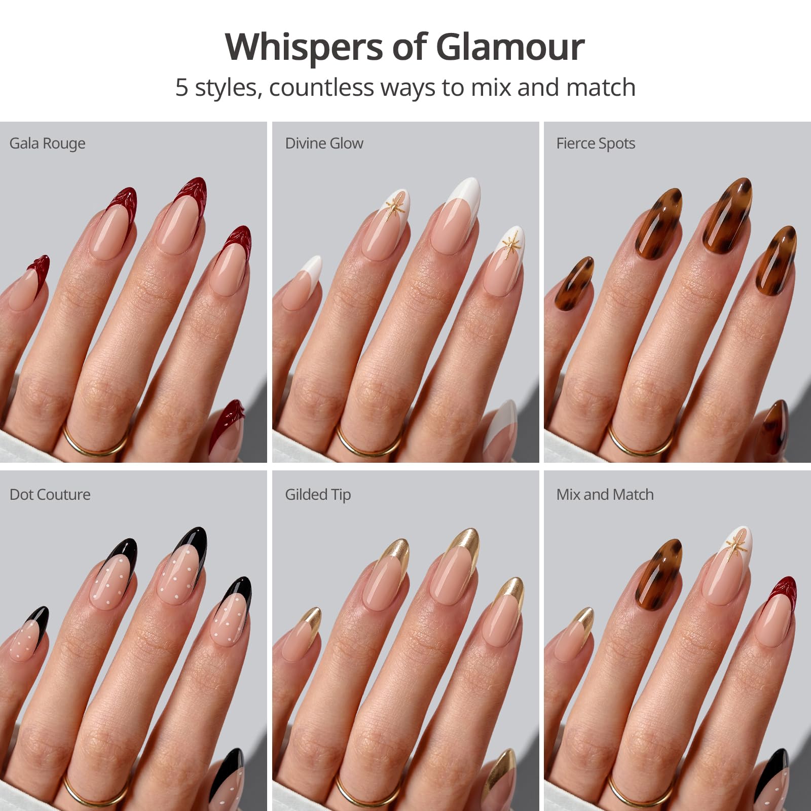 BTArtboxnails five-design mix-and-match set for versatile manicure options