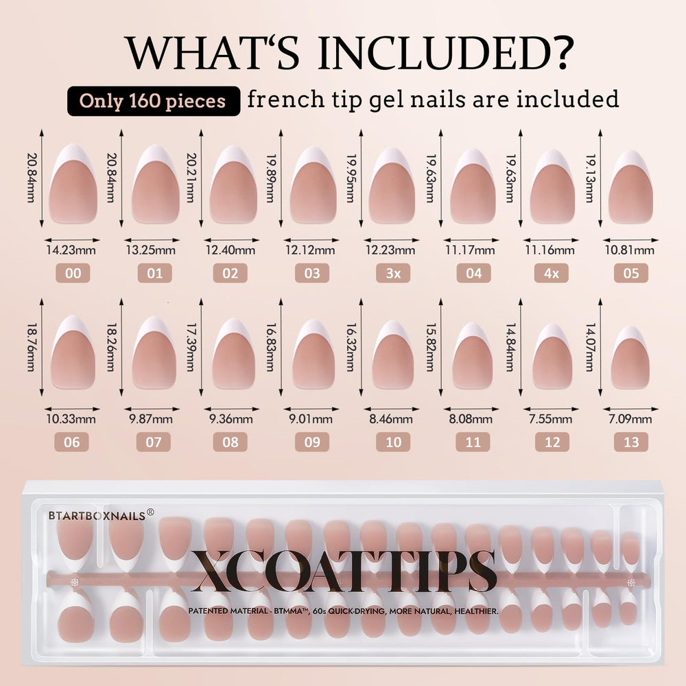BTArtboxnails packaging box with nail tips ready-to-use kit for DIY nails