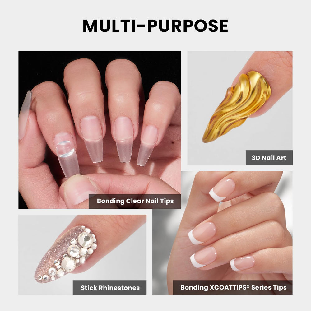 BTArtboxnails press-on tips clear glue adhesion for easy at-home manicure.