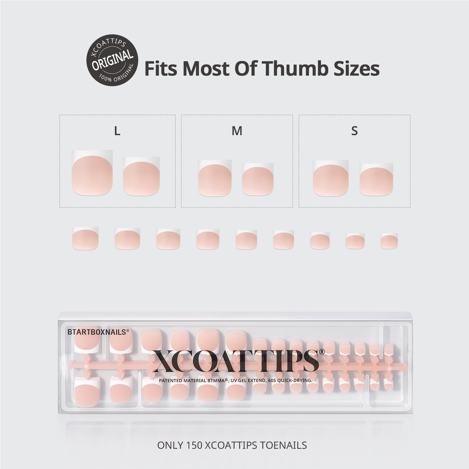BTArtboxnails XCOATTIPS packaged for salon-quality results at home in minutes
