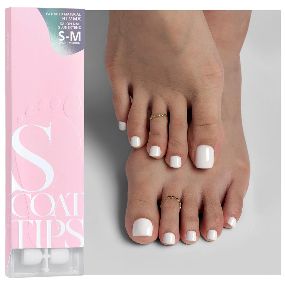BTArtboxnails SCOATTIPS natural white toe tips for everyday wear