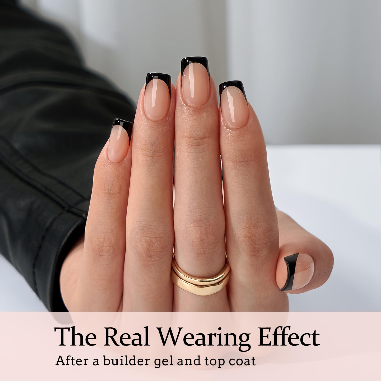 BTArtboxnails short square nails application on hand for quick salon-like look