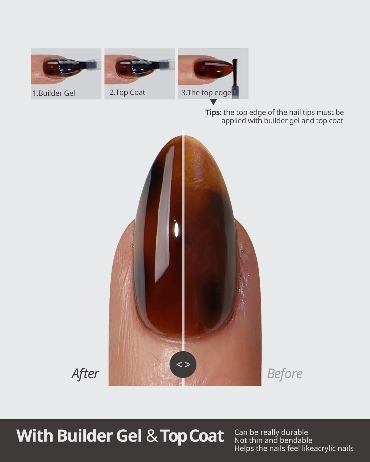 BTArtboxnails SoftCoatTips natural tapered edges create a professional look